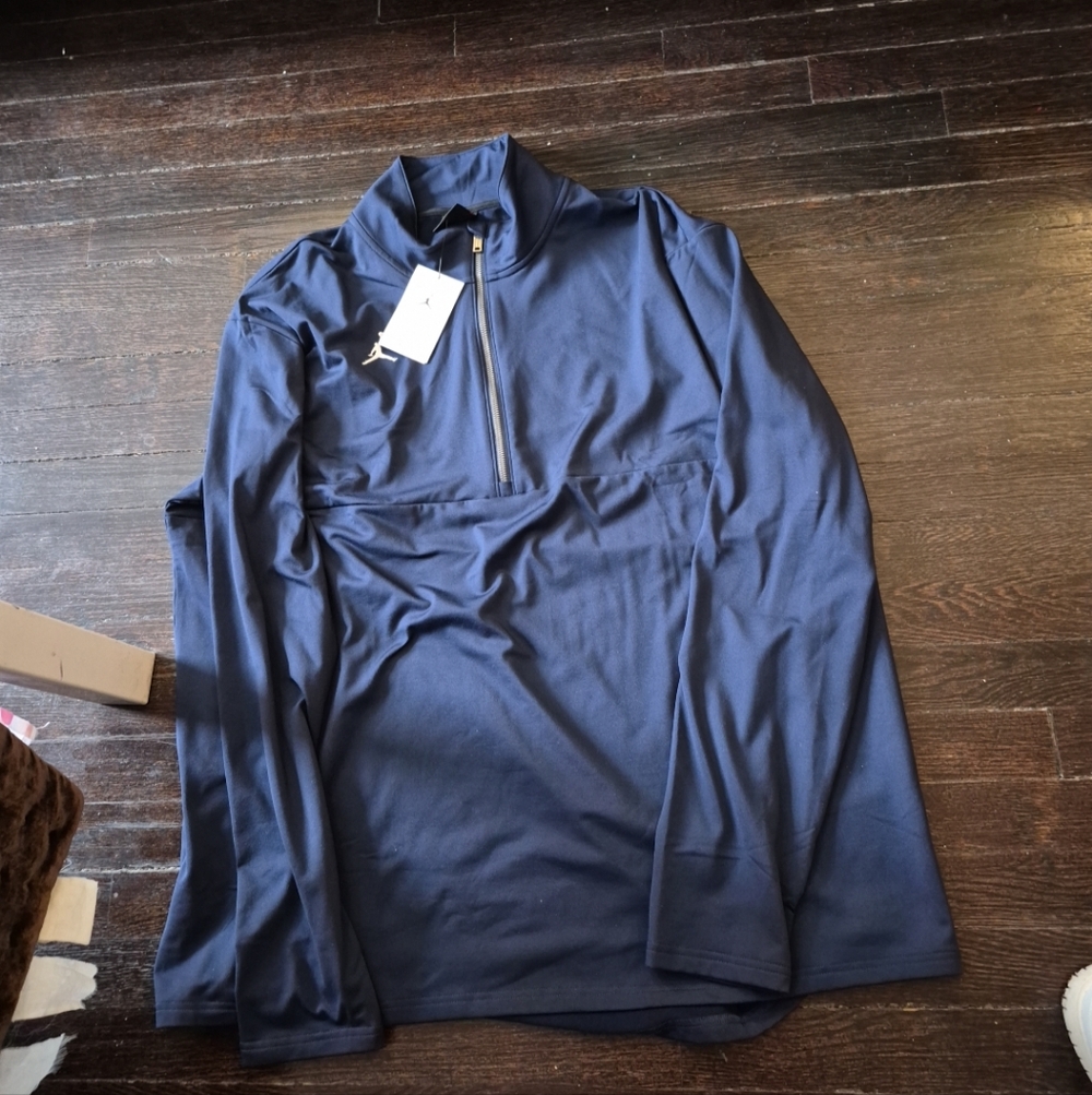Nike Air Jordan Dri-Fit 1/2 Half Zip Men’s Size 2XLT Navy Blue Fleece Jacket Top